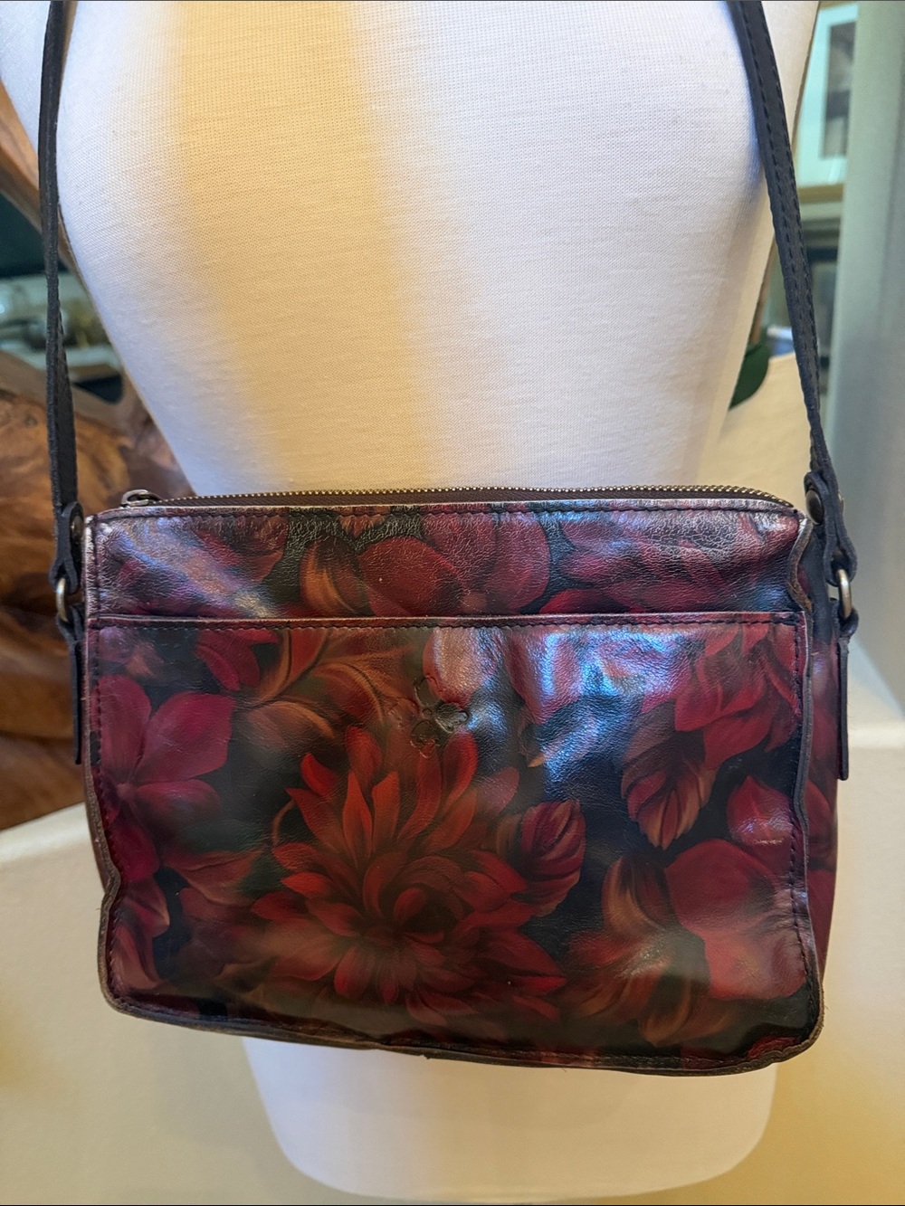 Patricia Nash Kirby East West Leather Crossbody Bag HOT DEAL